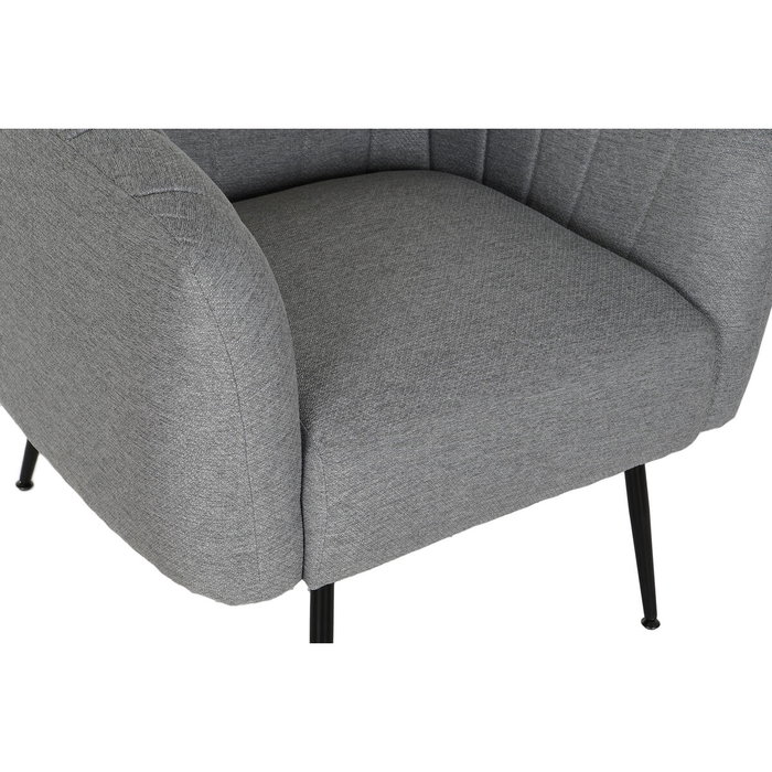 DKD Home Decor Sillón de Poliéster y Metal Gris DKD Home Decor Sillón de Poliéster y Metal Gris