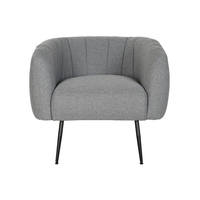 DKD Home Decor Sillón de Poliéster y Metal Gris DKD Home Decor Sillón de Poliéster y Metal Gris