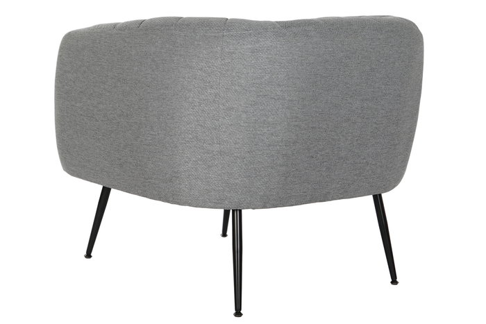 DKD Home Decor Sillón Scandi Gris Negro 81x75x73 cm DKD Home Decor Sillón Scandi Gris Negro 81x75x73 cm