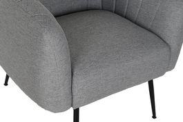 DKD Home Decor Sillón Scandi Gris Negro 81x75x73 cm