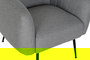 DKD Home Decor Sillón Scandi Gris Negro 81x75x73 cm