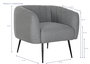 DKD Home Decor Sillón Scandi Gris Negro 81x75x73 cm