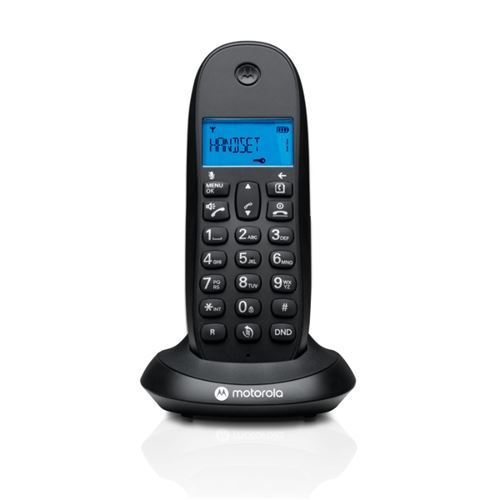 Motorola Teléfono Fijo DECT con Manos Libres, Bloqueo de Llamadas y Contestador Automático