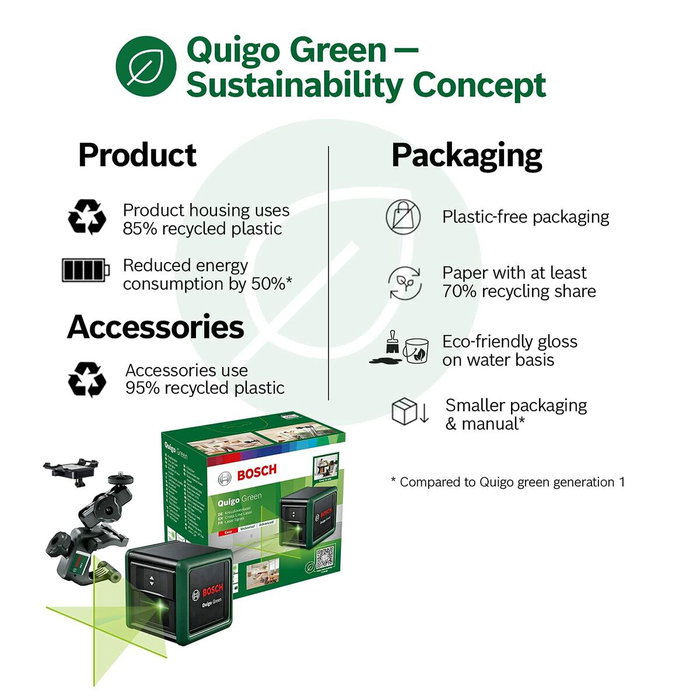 Bosch Quigo Green II Nivel de línea láser