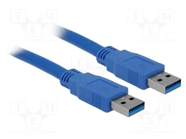 DeLOCK Cable USB 3.2 Gen 1 de 0,5 m Tipo-A a Tipo-A Azul