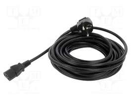 SAVIO Cable de alimentación H03VV-F 3x1mm2 10m Negro