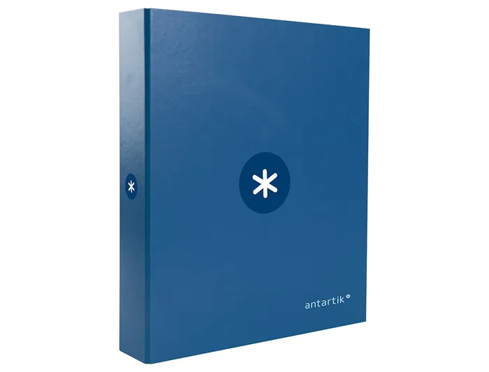 Antartik Carpeta 4 Anillas 40mm Mixtas A4 Forrada Color Azul Marino