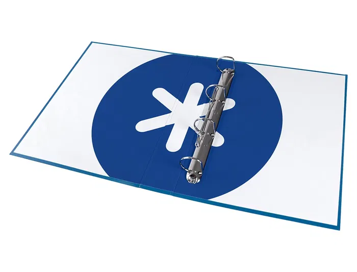 Antartik Carpeta 4 Anillas 40mm Mixtas A4 Forrada Color Azul Marino