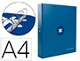 Antartik Carpeta 4 Anillas 40mm Mixtas A4 Forrada Color Azul Marino