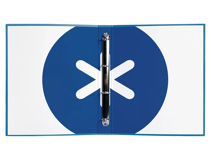 Antartik Carpeta 4 Anillas 40mm Mixtas A4 Forrada Color Azul Marino