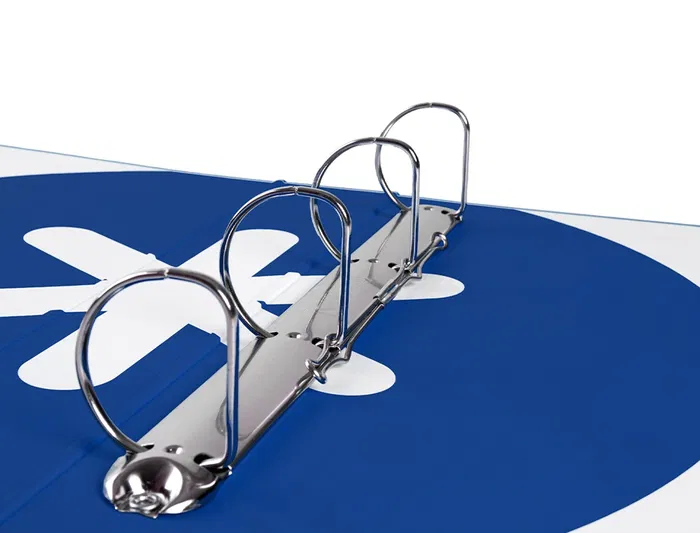 Antartik Carpeta 4 Anillas 40mm Mixtas A4 Forrada Color Azul Marino