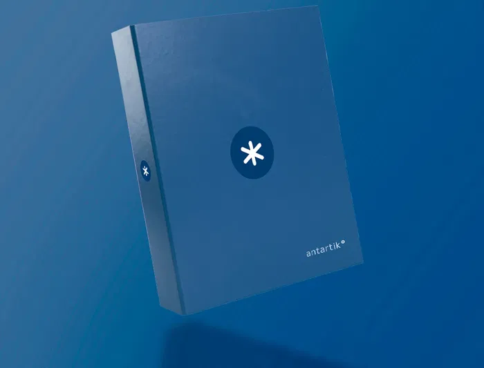 Antartik Carpeta 4 Anillas 40mm Mixtas A4 Forrada Color Azul Marino