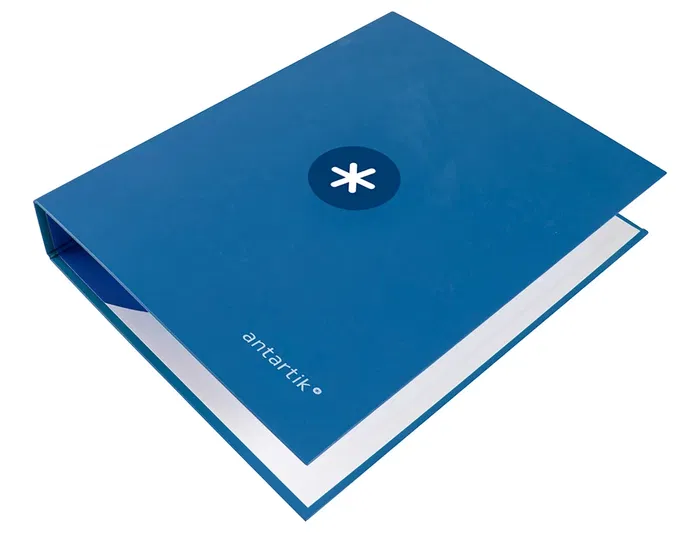 Antartik Carpeta 4 Anillas 40mm Mixtas A4 Forrada Color Azul Marino