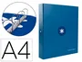 Antartik Carpeta 4 Anillas 40mm Mixtas A4 Forrada Color Azul Marino