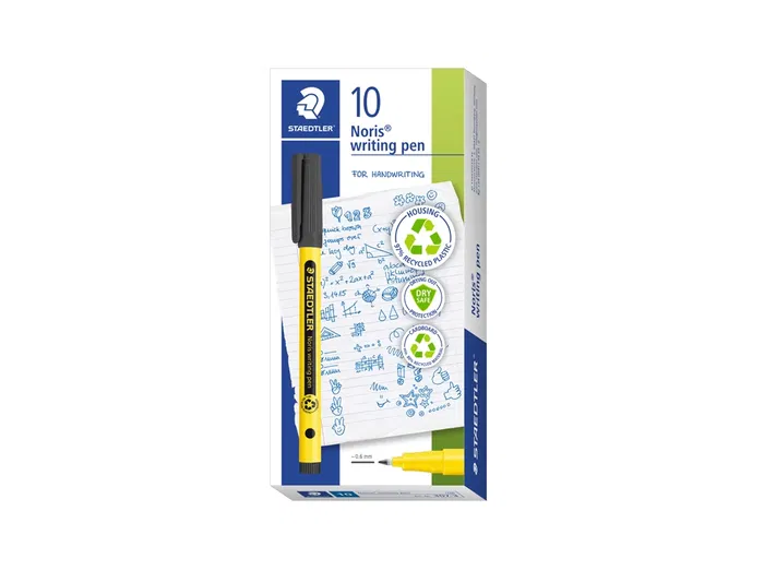 Staedtler Rotulador Fineliner 307 Tinta Base Agua Punta Fina 0,6 mm Negro