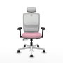 PIQUERAS Y CRESPO Silla de oficina Haches Rosa y Blanco