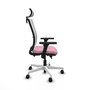 PIQUERAS Y CRESPO Silla de oficina Haches Rosa y Blanco
