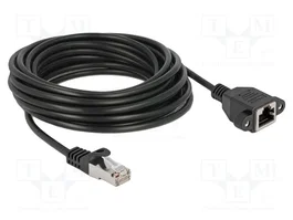 DELOCK Prolongador Ethernet Cat 6a S/FTP 5m negro