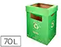 Liderpapel Contenedor Papelera Reciclaje Vidrio Carton Reciclado 450x350x650 mm 70 Litros Verde