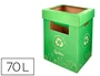 Liderpapel Contenedor Papelera Reciclaje Vidrio Carton Reciclado 450x350x650 mm 70 Litros Verde