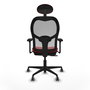PIQUERAS Y CRESPO Silla de oficina Jorquera con mecanismo Sincro/Traslack Rojo/Gris