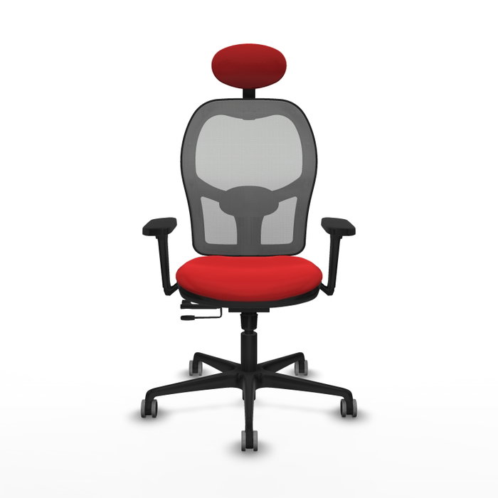 PIQUERAS Y CRESPO Silla de oficina Jorquera con mecanismo Sincro/Traslack Rojo/Gris PIQUERAS Y CRESPO Silla de oficina Jorquera con mecanismo Sincro/Traslack Rojo/Gris