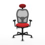 PIQUERAS Y CRESPO Silla de oficina Jorquera con mecanismo Sincro/Traslack Rojo/Gris