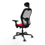 PIQUERAS Y CRESPO Silla de oficina Jorquera con mecanismo Sincro/Traslack Rojo/Gris