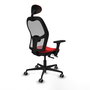 PIQUERAS Y CRESPO Silla de oficina Jorquera con mecanismo Sincro/Traslack Rojo/Gris