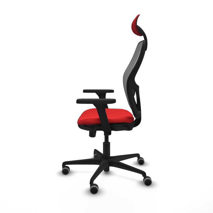 PIQUERAS Y CRESPO Silla de oficina Jorquera con mecanismo Sincro/Traslack Rojo/Gris PIQUERAS Y CRESPO Silla de oficina Jorquera con mecanismo Sincro/Traslack Rojo/Gris