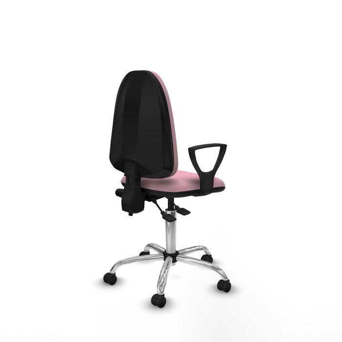 PIQUERAS Y CRESPO Silla de oficina Aýna Rosa con mecanismo de doble maneta