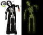 Disfraz de Esqueleto Luminoso con Capucha para Niño Unisex Halloween 10-12 Años - Realista y Brillante en la Oscuridad para Fiestas Nocturnas