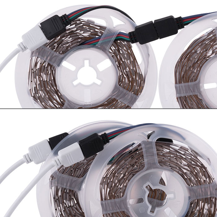 Kit Tira LED RGB 5m 36W 1500Lm 150 LEDs con Control Bluetooth y Mando IR
