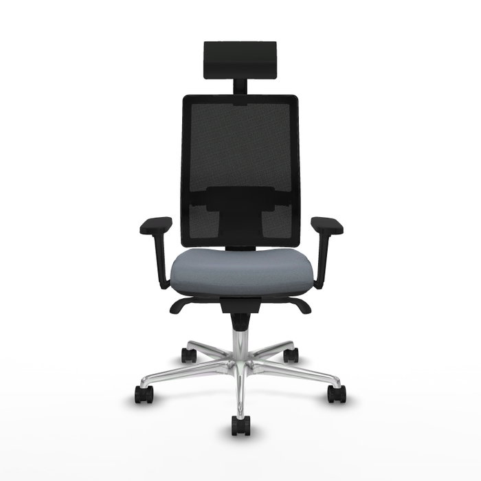 PIQUERAS Y CRESPO Silla de oficina Horna con Mecanismo Sincro Gris y Negro PIQUERAS Y CRESPO Silla de oficina Horna con Mecanismo Sincro Gris y Negro
