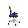 PIQUERAS Y CRESPO Silla de oficina Haches con mecanismo Sincro/Traslack, Azul y Gris