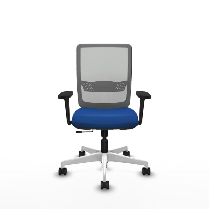 PIQUERAS Y CRESPO Silla de oficina Haches con mecanismo Sincro/Traslack, Azul y Gris