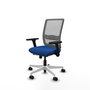 PIQUERAS Y CRESPO Silla de oficina Haches con mecanismo Sincro/Traslack, Azul y Gris