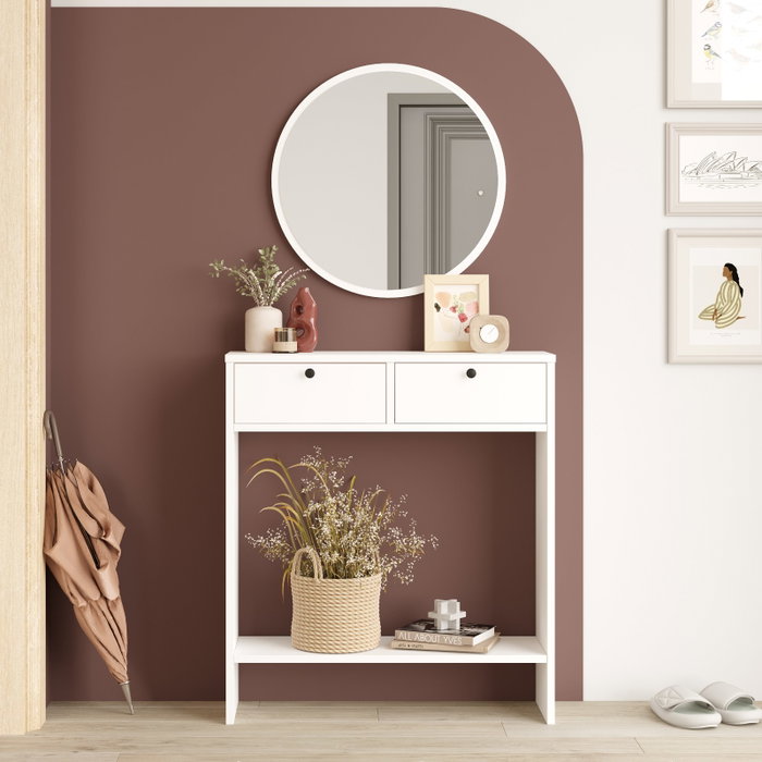 Hanah Home Aparador Blanco Lr1-W, 80.4 x 90 x 24.2 cm