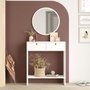Hanah Home Aparador Blanco Lr1-W, 80.4 x 90 x 24.2 cm