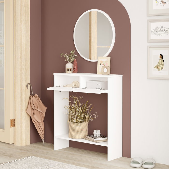 Hanah Home Aparador Blanco Lr1-W, 80.4 x 90 x 24.2 cm