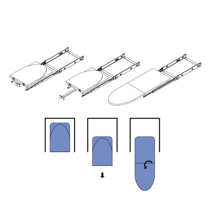 Emuca Tabla de planchar plegable y extraíble para mueble Iron 2, Acero y Madera Emuca Tabla de planchar plegable y extraíble para mueble Iron 2, Acero y Madera