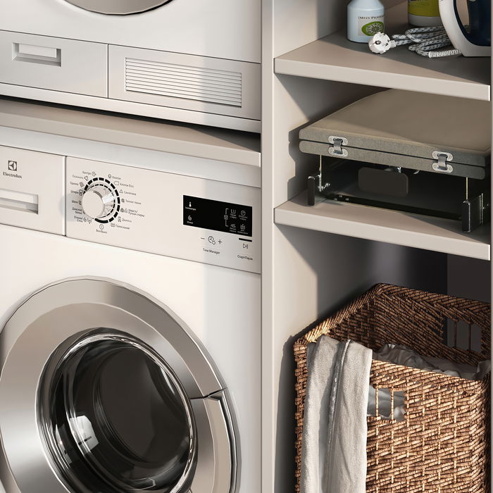 Emuca Tabla de planchar plegable y extraíble para mueble Iron 2, Acero y Madera Emuca Tabla de planchar plegable y extraíble para mueble Iron 2, Acero y Madera