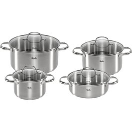 Fissler San Francisco Set de Ollas de 4 Piezas con Tapas de Vidrio
