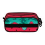 Oh My Pop FAN 2.2 Estuche Portatodo Escolar con 3 Compartimentos Ripstop Verde