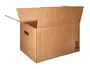 Q-connect Caja de Embalar Americana Ultra Resistente con Asas, Cartón Canal Doble 7 mm, Color Kraft, 700x440x330 mm