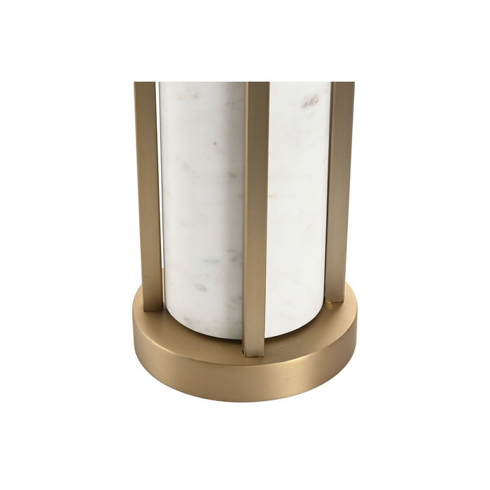 DKD Home Decor Lámpara de Sobremesa de Acero y Mármol Mate Dorado, Beige y Blanco 50x50x80 cm DKD Home Decor Lámpara de Sobremesa de Acero y Mármol Mate Dorado, Beige y Blanco 50x50x80 cm