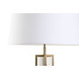 DKD Home Decor Lámpara de Sobremesa de Acero y Mármol Mate Dorado, Beige y Blanco 50x50x80 cm