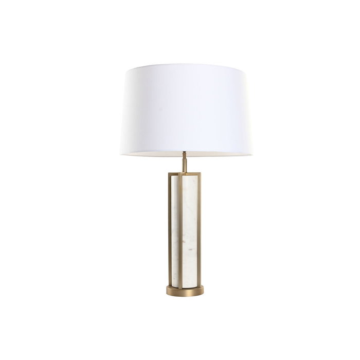 DKD Home Decor Lámpara de Sobremesa de Acero y Mármol Mate Dorado, Beige y Blanco 50x50x80 cm DKD Home Decor Lámpara de Sobremesa de Acero y Mármol Mate Dorado, Beige y Blanco 50x50x80 cm