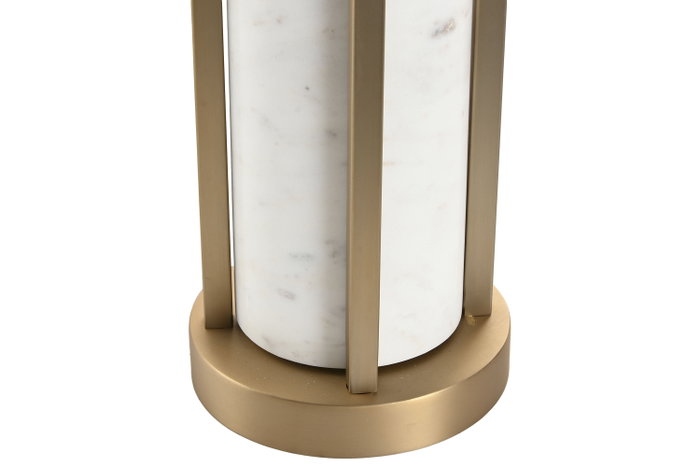 DKD Home Decor Lámpara de Sobremesa de Acero y Mármol Mate Dorado, Beige y Blanco 50x50x80 cm DKD Home Decor Lámpara de Sobremesa de Acero y Mármol Mate Dorado, Beige y Blanco 50x50x80 cm