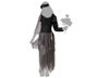 Atosa Disfraz infantil de novia fantasma gris con velo y vestido largo